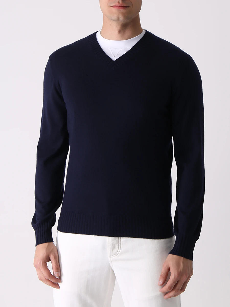 Пуловер кашемировый FIORONI CASHMERE MK00DSOB1 D7 Синий  Фото 4