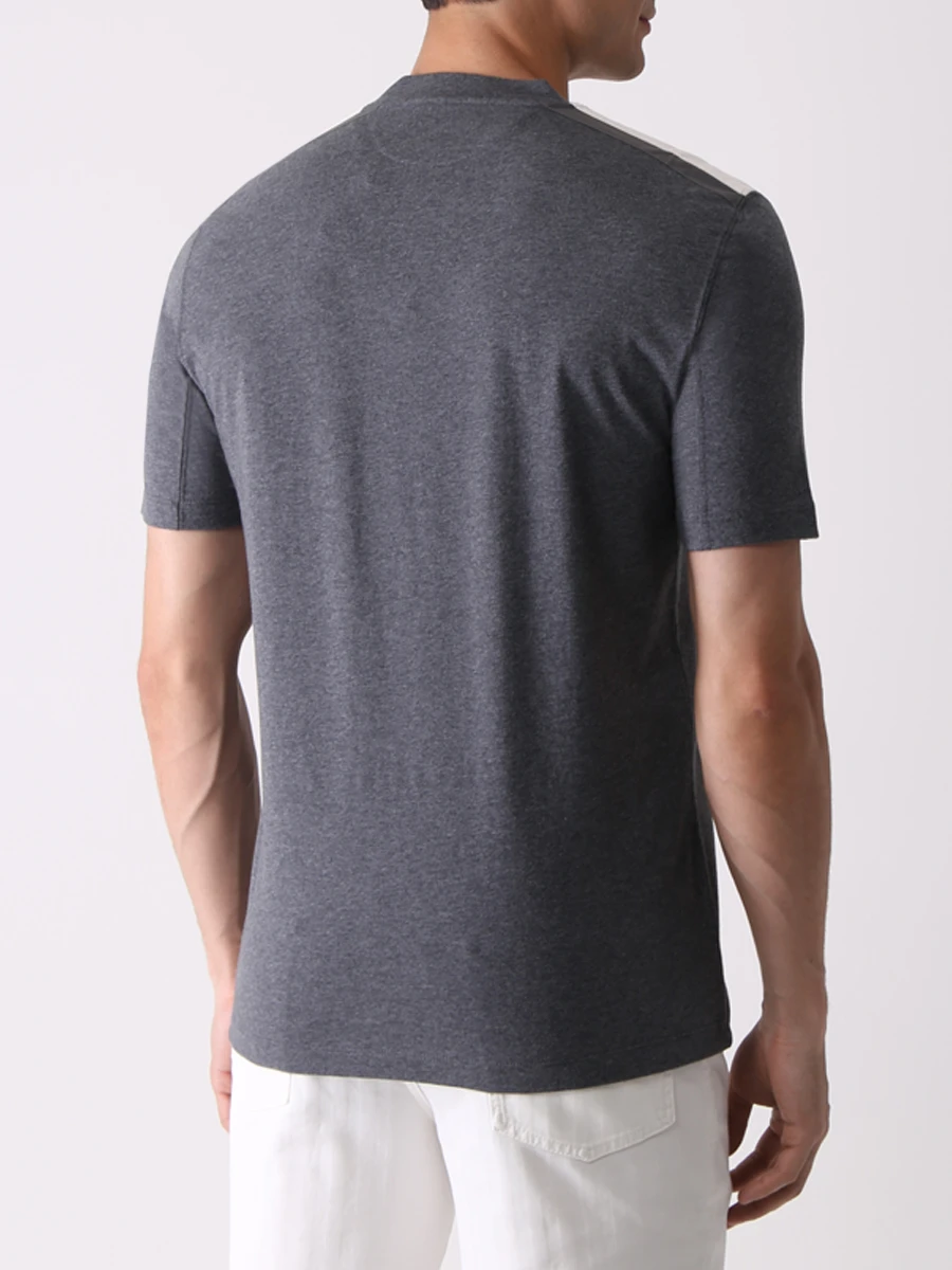 Футболка хлопковая BRUNELLO CUCINELLI M0T717840G CXI42 Серый  Фото 3