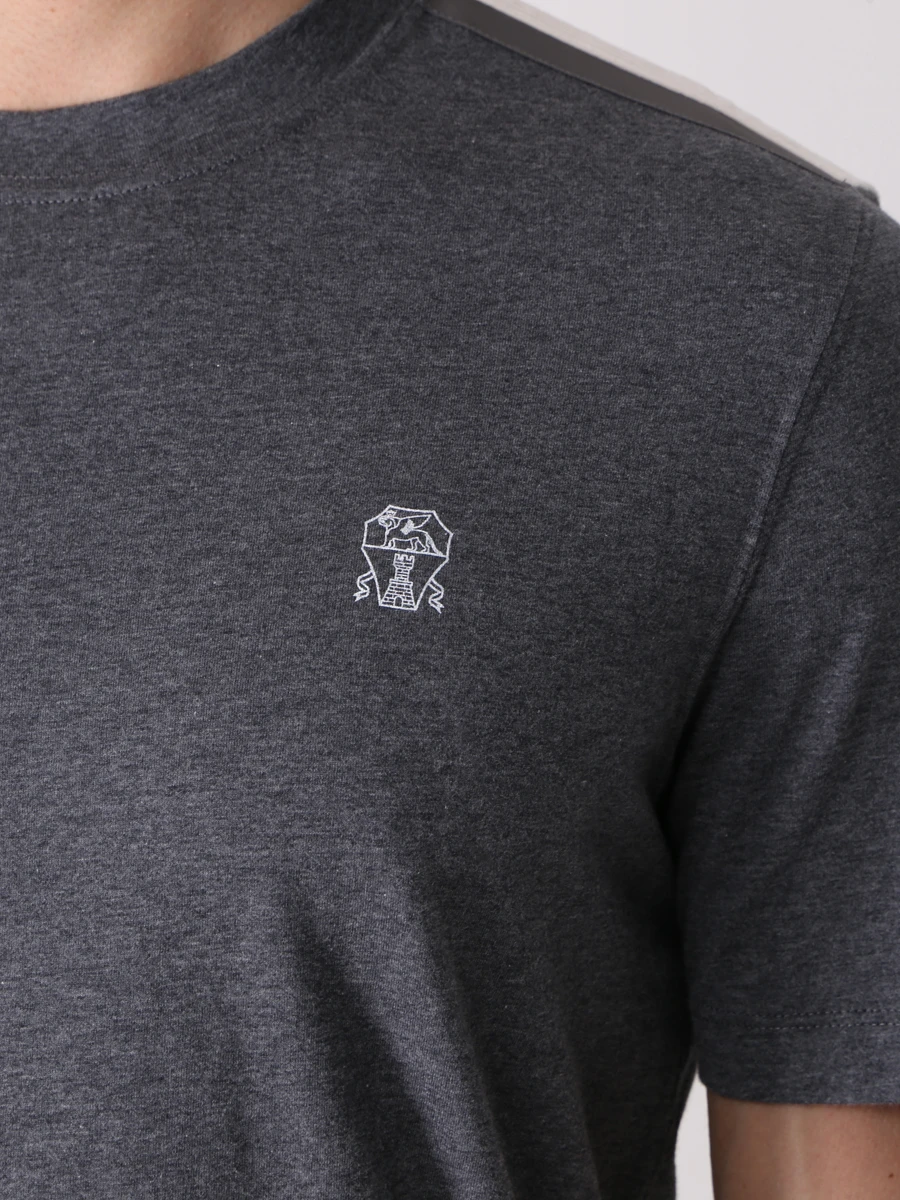 Футболка хлопковая BRUNELLO CUCINELLI M0T717840G CXI42 Серый  Фото 5