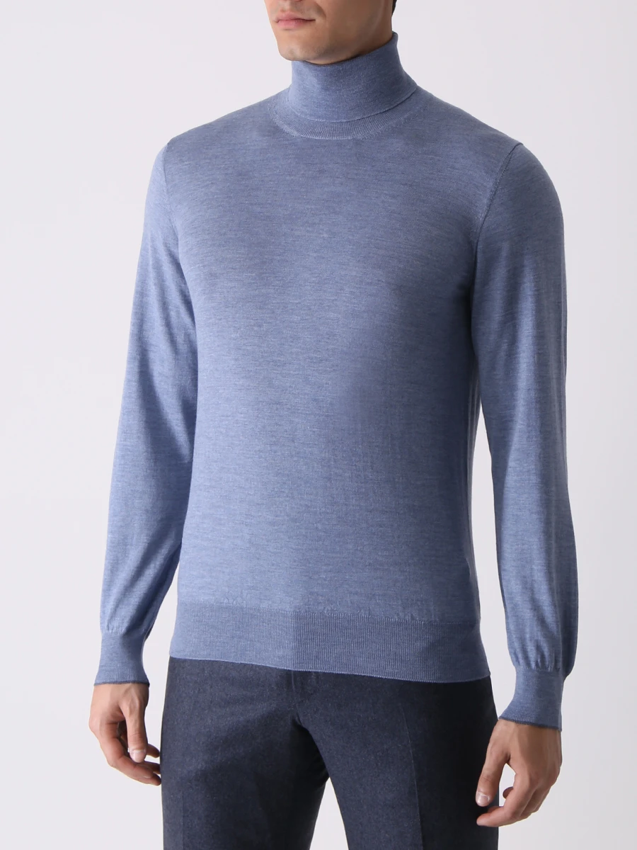 Водолазка шерстяная FIORONI CASHMERE MK00TOD3 T13 Голубой  Фото 4