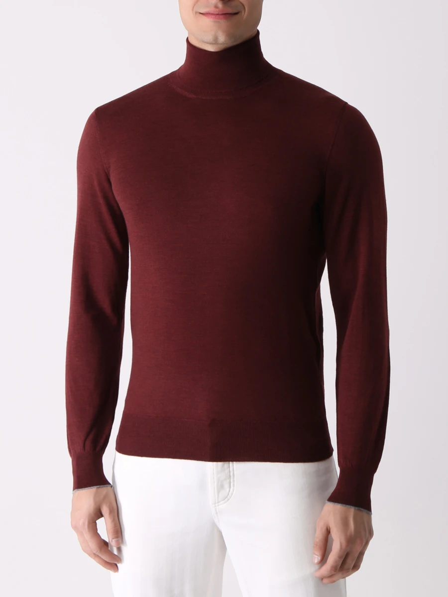 Водолазка шерстяная FIORONI CASHMERE MK00TOD3 T9 Бордовый  Фото 4
