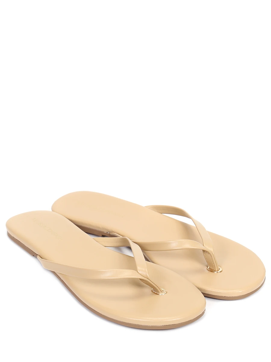 Шлепанцы кожаные MELISSA ODABASH Sandals CR, размер 38, цвет бежевый - фото 2