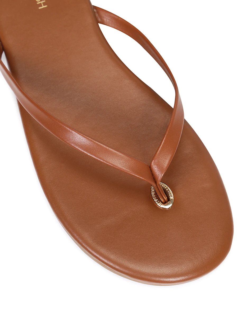 

Шлепанцы кожаные, Коричневый, Sandals CR