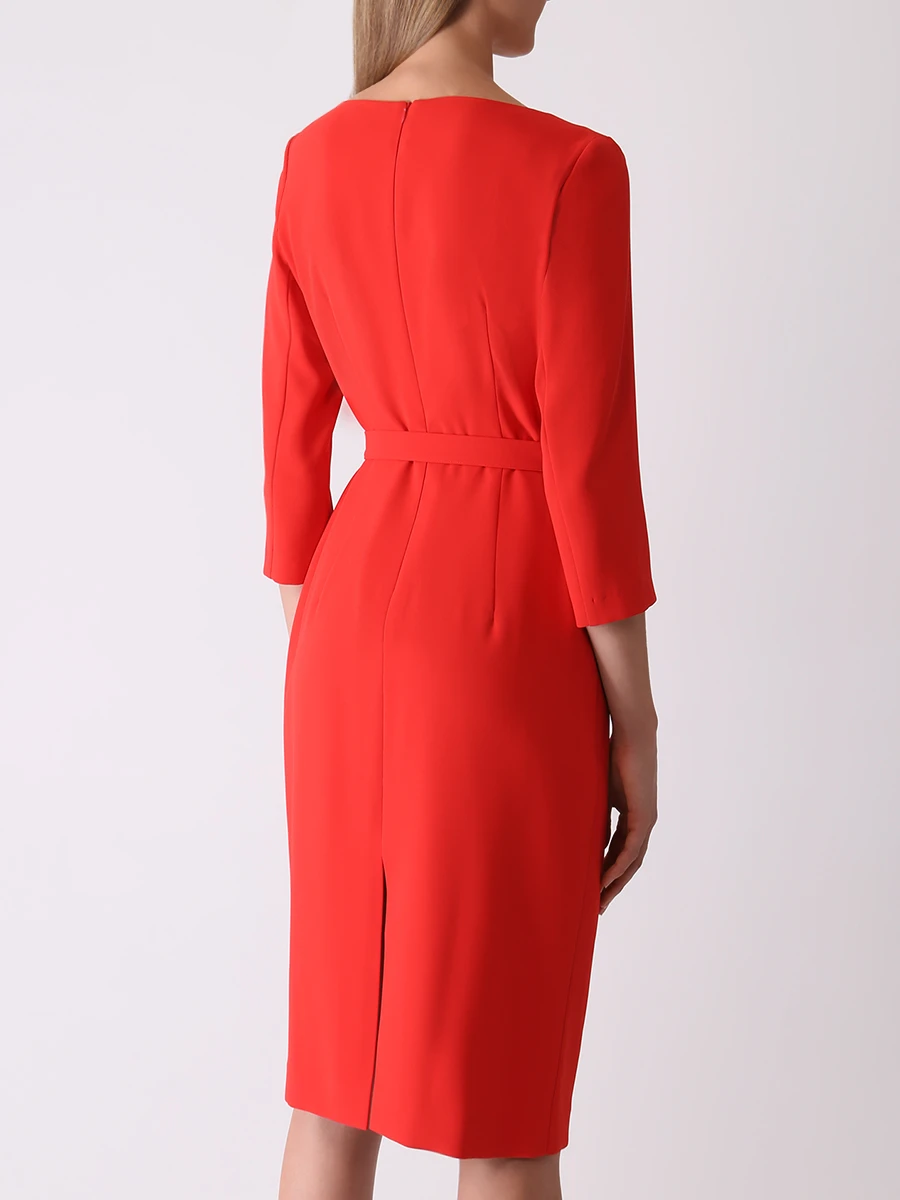 Платье-футляр с поясом VASSA&CO V229246N-1181 C40, размер 40, цвет красный - фото 3