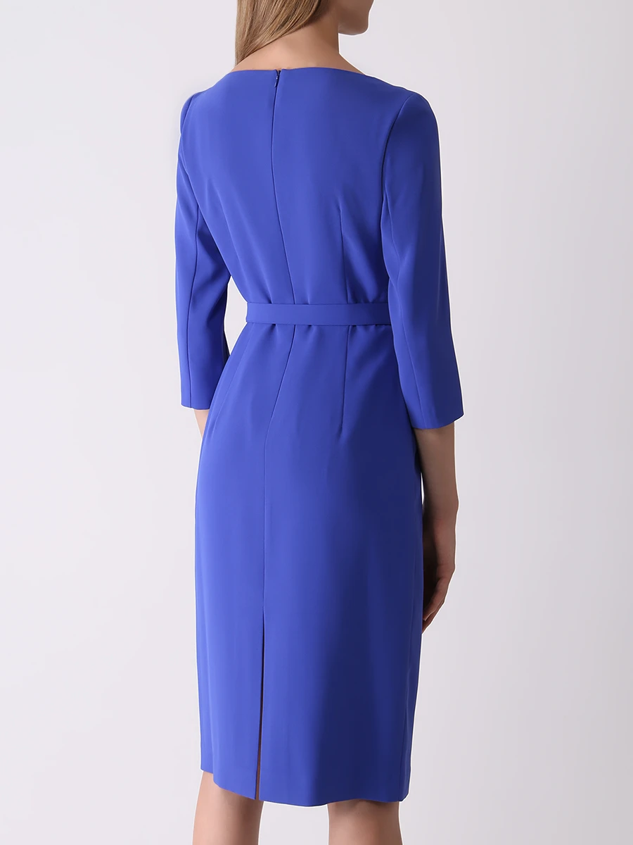 Платье-футляр с поясом VASSA&CO V229246N-1181 C644, размер 40, цвет синий - фото 3