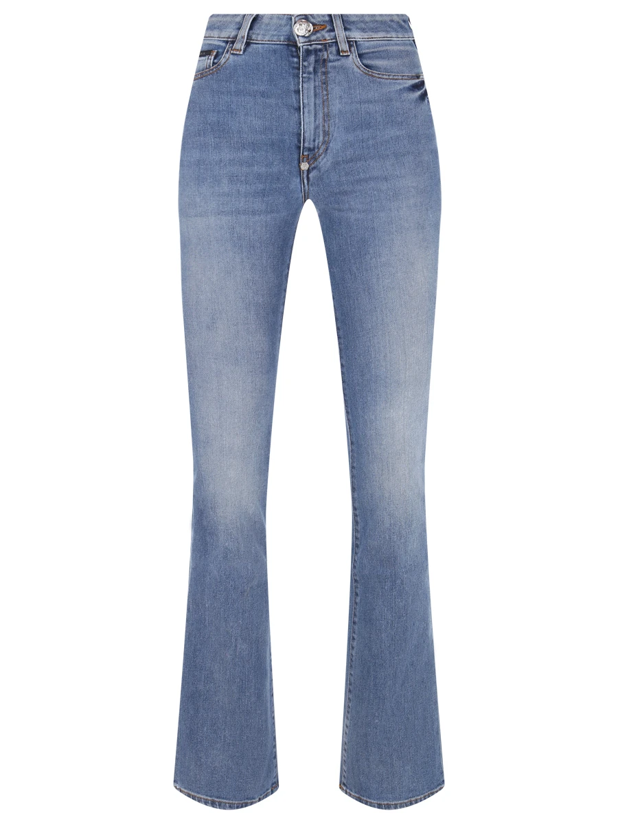 

Джинсы-клеш хлопковые, Голубой, WDT2174/05