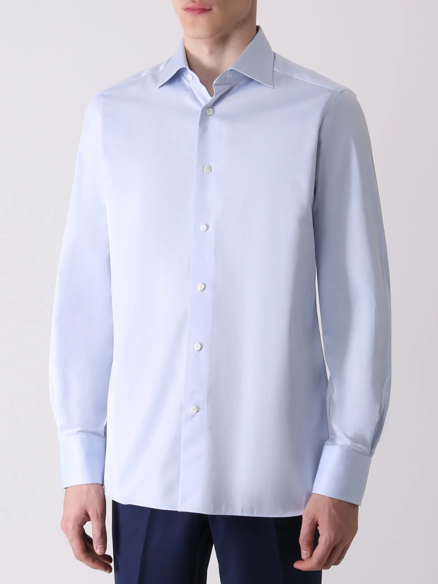 Рубашка Tailored Fit хлопковая ERMENEGILDO ZEGNA 603401, размер 46 - фото 4