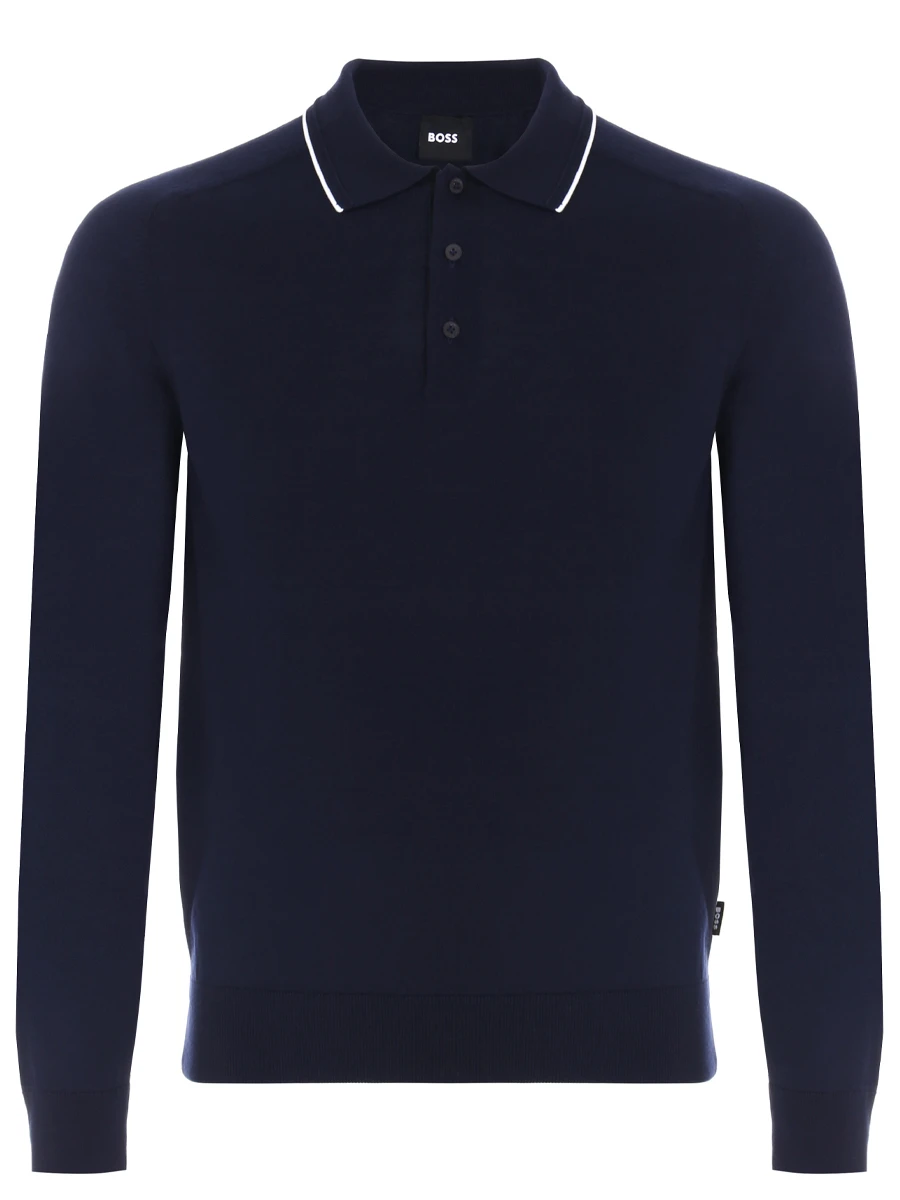 

Поло хлопковое, Синий, 50466548/404