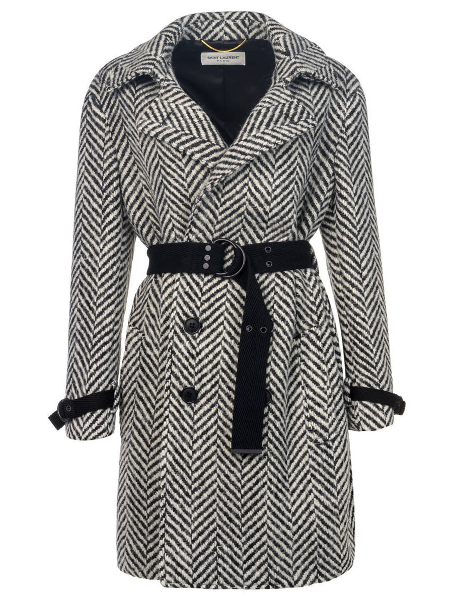 Пальто шерстяное SAINT LAURENT