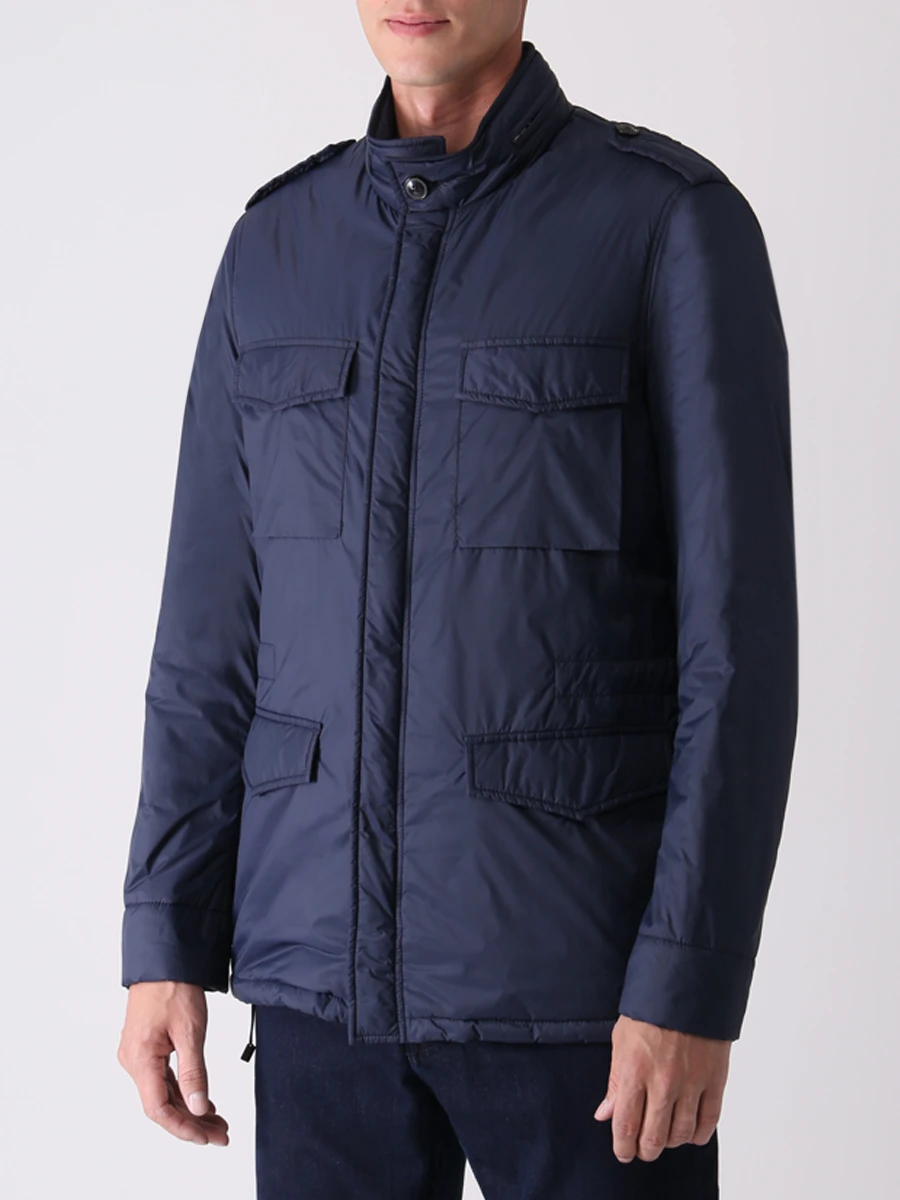 Куртка однотонная MANZONI 24 22PU356-NY6 Синий  Фото 4