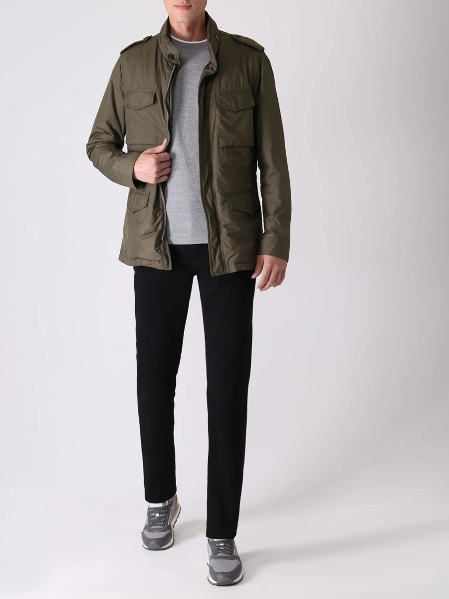 Куртка однотонная MANZONI 24 22PU356-NY6 Зеленый  Фото 2