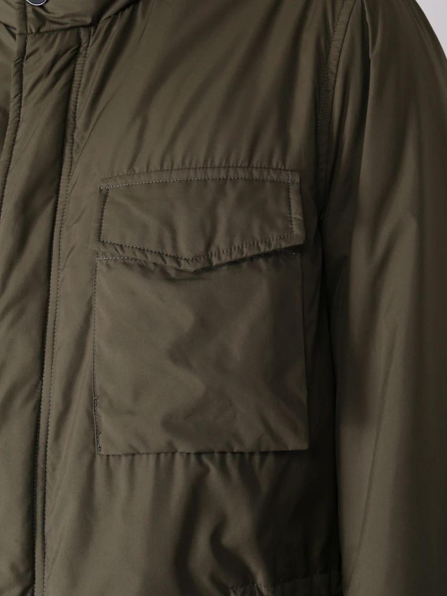 Куртка однотонная MANZONI 24 22PU356-NY6 Зеленый  Фото 5