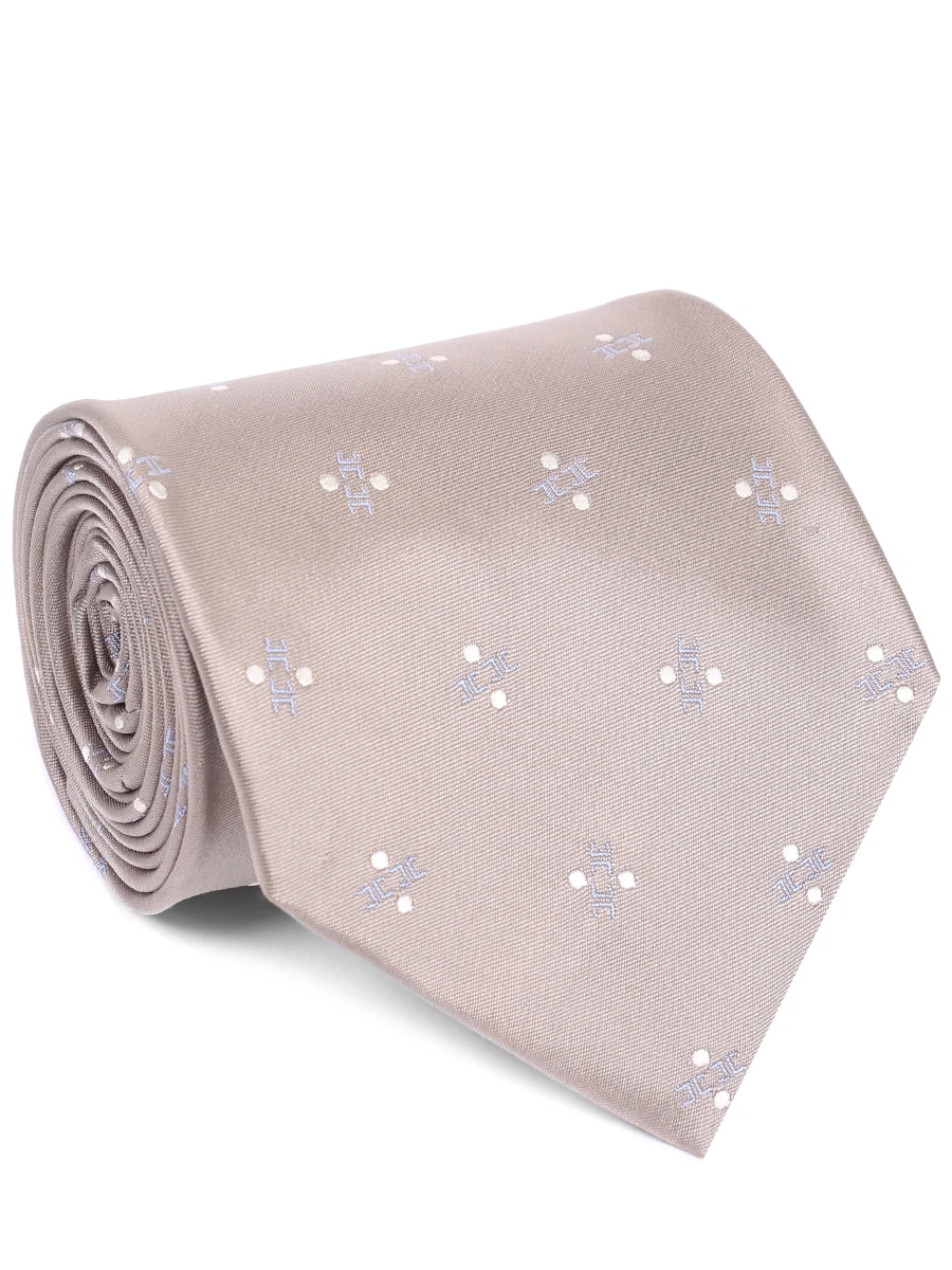 

Галстук шелковый с принтом, Бежевый, ATTOLINI 2022/07/27