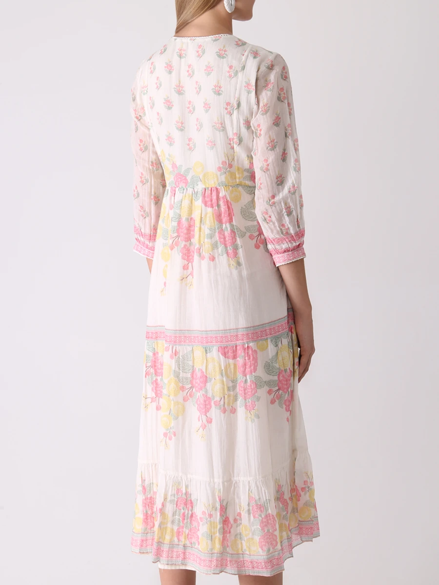 Платье хлопковое с принтом ANITA DONGRE S22LD58A Белый  Фото 3
