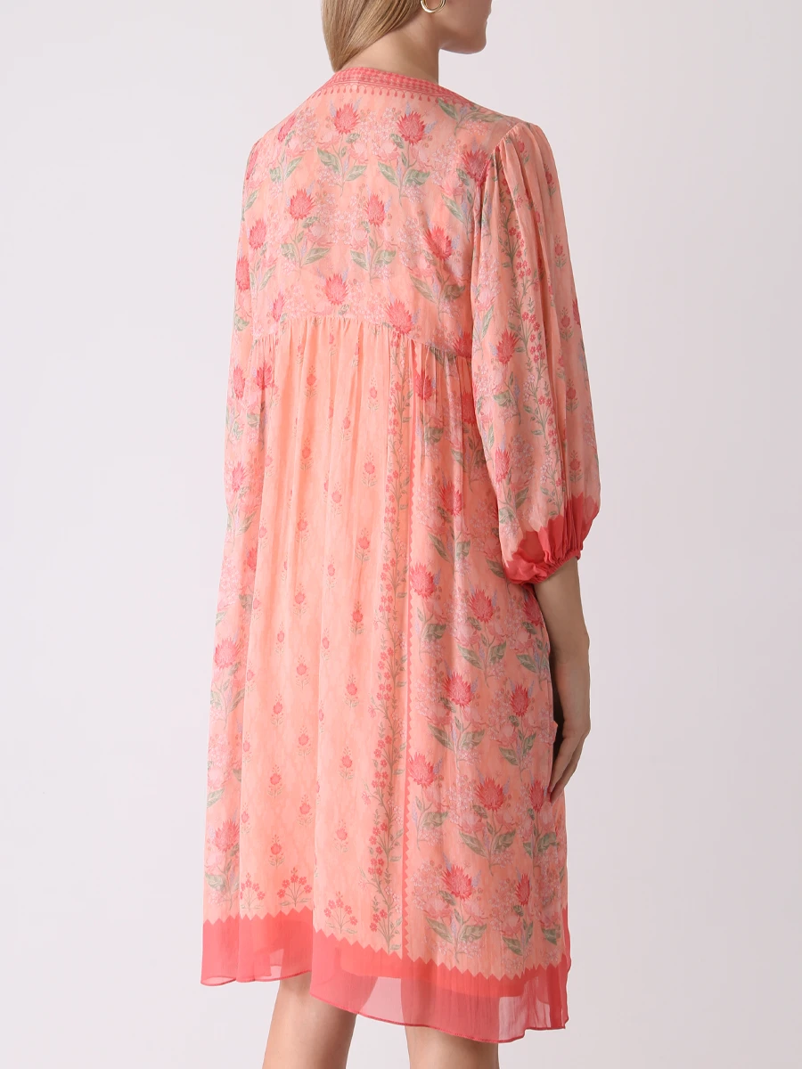 Платье из вискозы с принтом ANITA DONGRE S22MA209 Цветочный принт  Фото 3