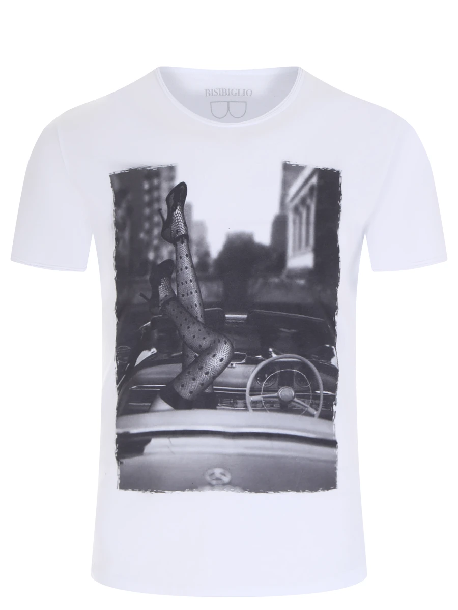 

Футболка хлопковая с принтом, Принт, 2828 SEXY COLLANT CAR