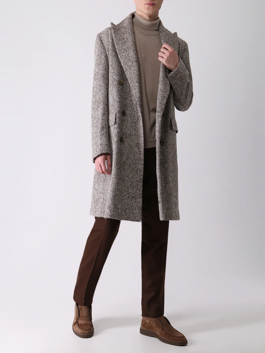 Брюки шерстяные STILE LATINO PSB5 UW22103 M28 Коричневый  Фото 2