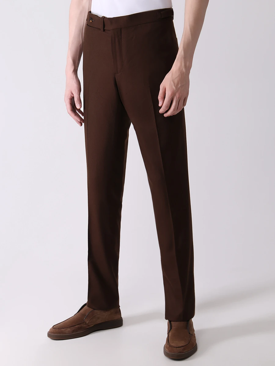 Брюки шерстяные STILE LATINO PSB5 UW22103 M28 Коричневый  Фото 4
