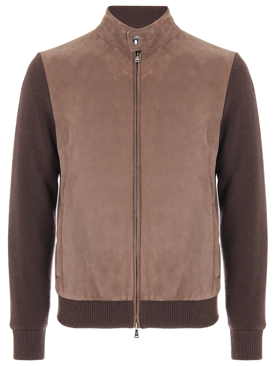 Кардиган комбинированный FIORONI CASHMERE MPT21001E1 0002 TP8.4 Коричневый 