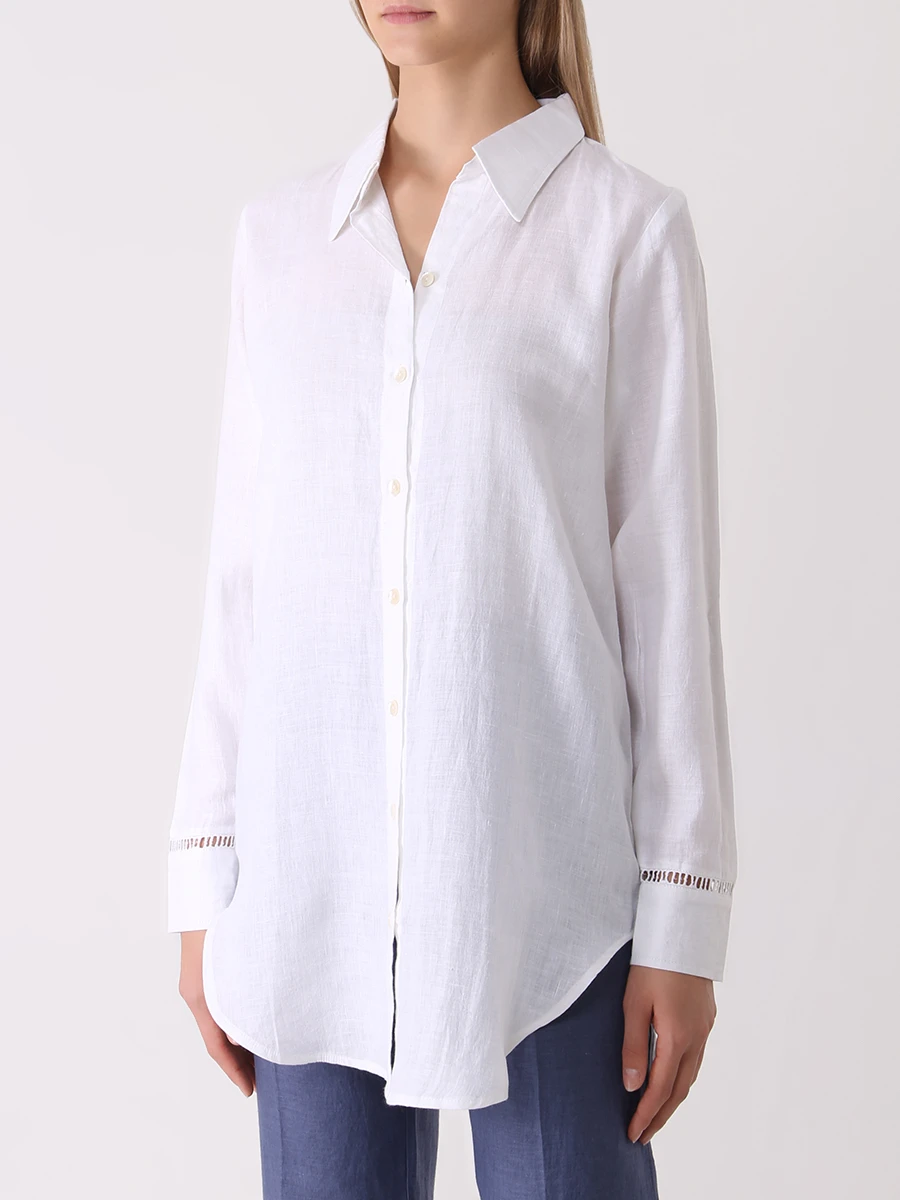Рубашка льняная LINEN AND LINENS 222786/3 Белый  Фото 4
