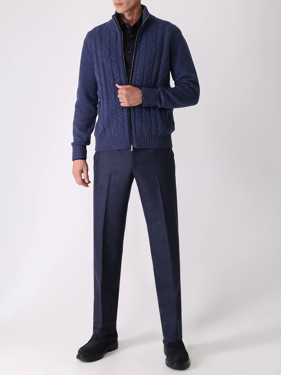 Рубашка Slim Fit хлопковая GIORGIO ARMANI 8WGCCZ97 JZ070 UA5N Синий  Фото 2