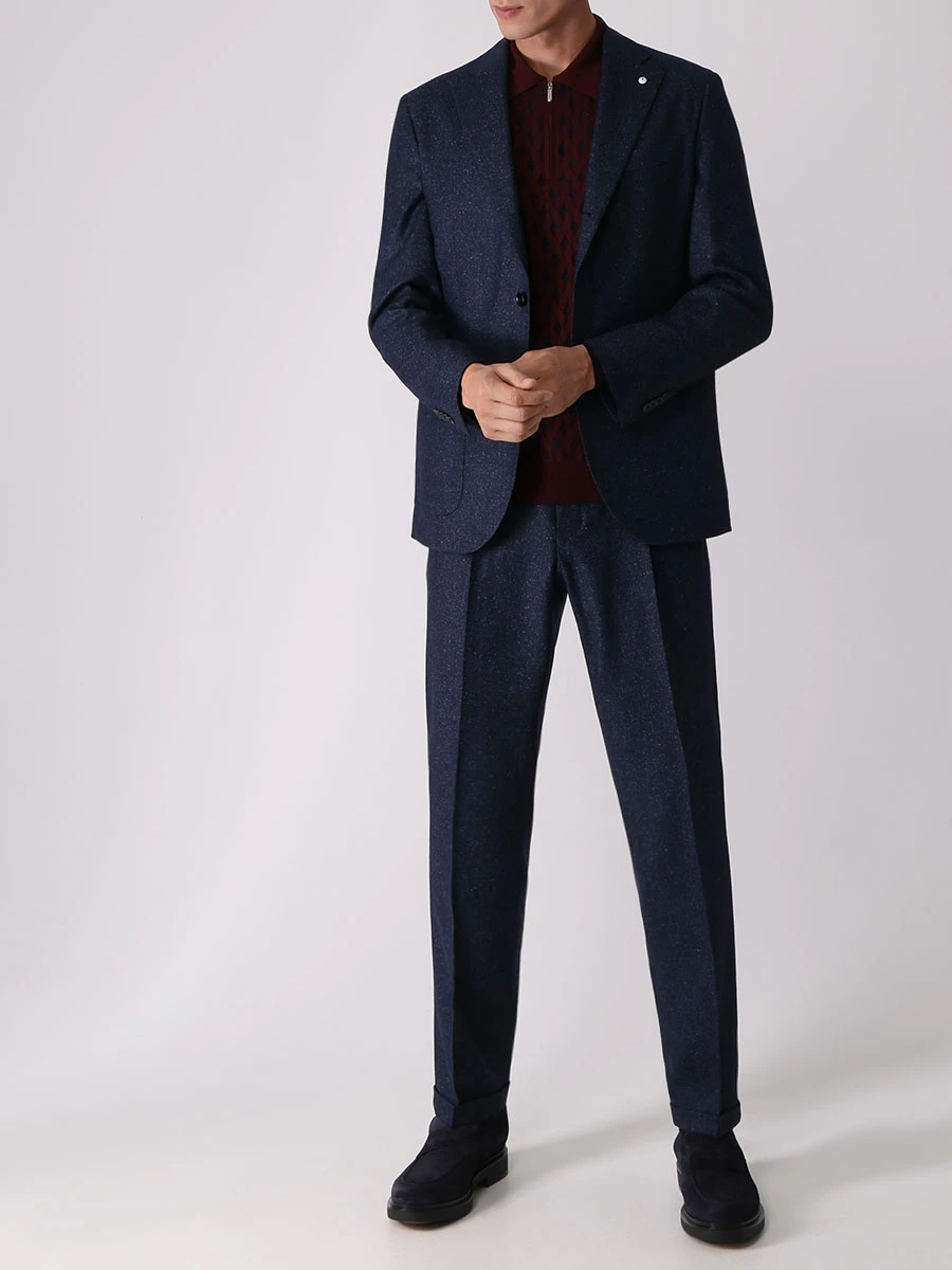 Поло шерстяное BERTOLO LUXURY MENSWEAR 902066/001839 0557 Бордовый  Фото 2