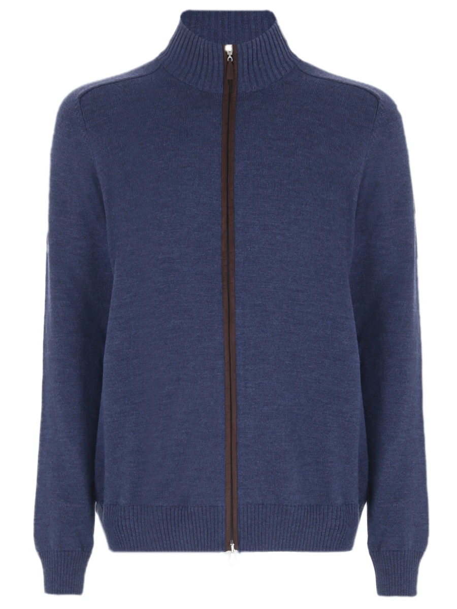 

Кардиган шерстяной на молнии, Синий, 23102/14255/597