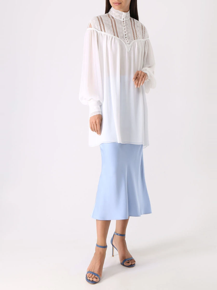 Блуза с кружевом SHATU SH1223_238, размер 40, цвет белый - фото 2