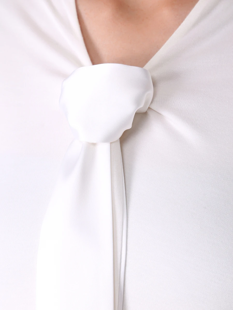 Блуза из модала GIORGIO ARMANI 6LAM73 AJLZZ U0BN, размер 44, цвет белый - фото 5