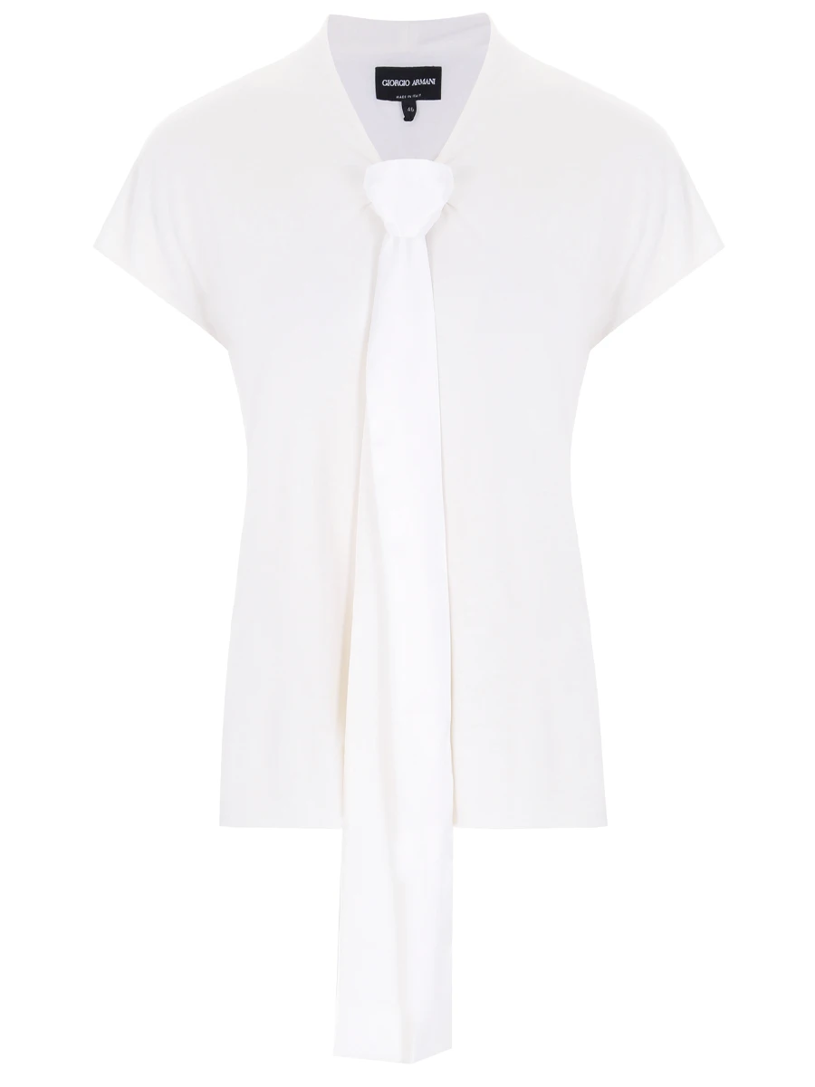 Блуза из модала GIORGIO ARMANI 6LAM73 AJLZZ U0BN, размер 44, цвет белый - фото 1