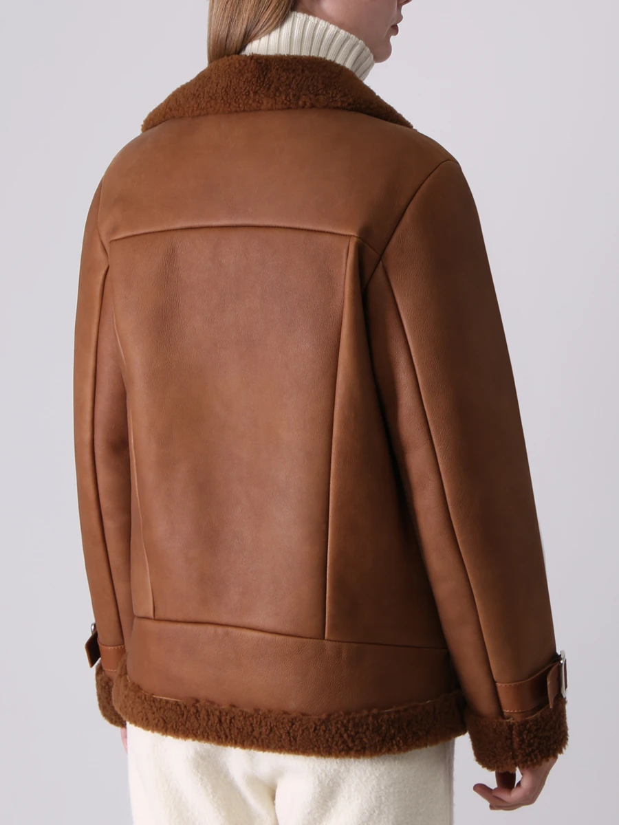 Дубленка из овчины SLAVA MASLOV WS250 Коричневый  Фото 3