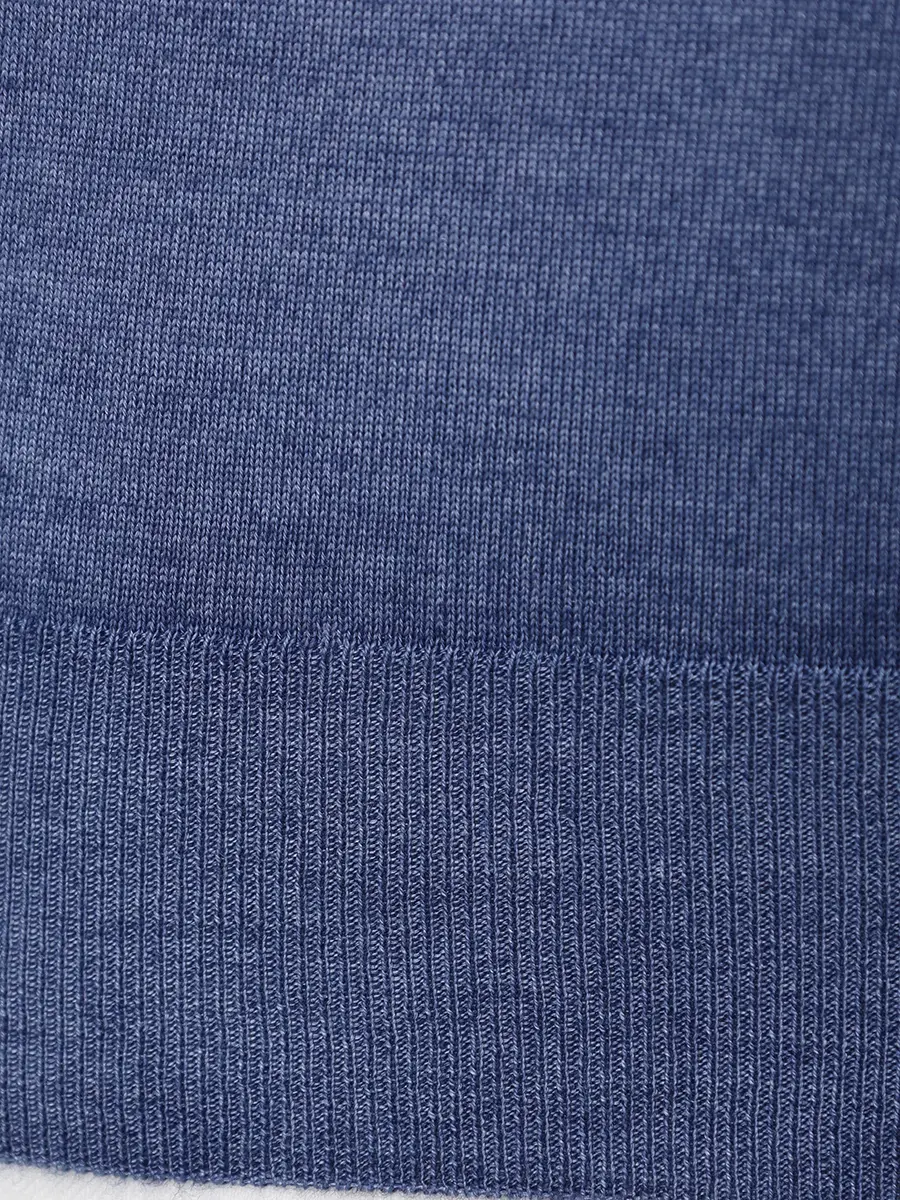 Поло из шерсти и шелка CANALI MX01165/372/C0649 Голубой  Фото 6