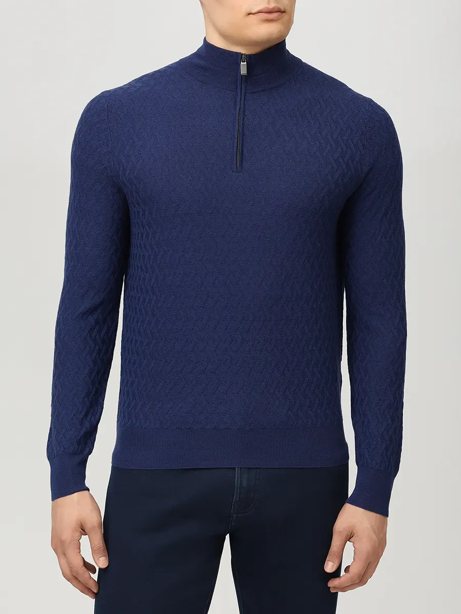 Джемпер шерстяной CANALI MK01670/305/C0015 Синий  Фото 2