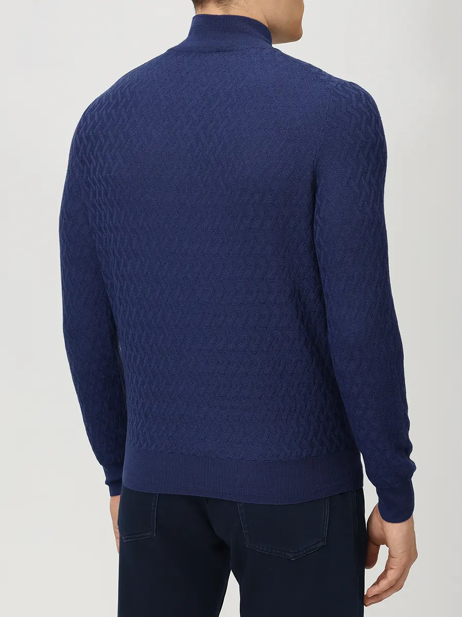 Джемпер шерстяной CANALI MK01670/305/C0015 Синий  Фото 3