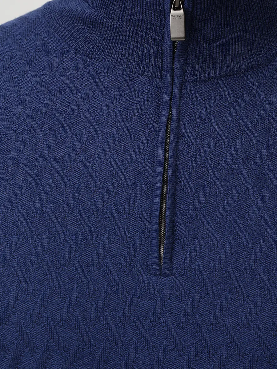 Джемпер шерстяной CANALI MK01670/305/C0015 Синий  Фото 4
