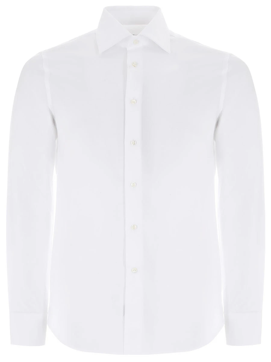 Рубашка Slim Fit хлопковая CANALI GR02633/001/NX05, размер 50, цвет белый GR02633/001/NX05 - фото 1