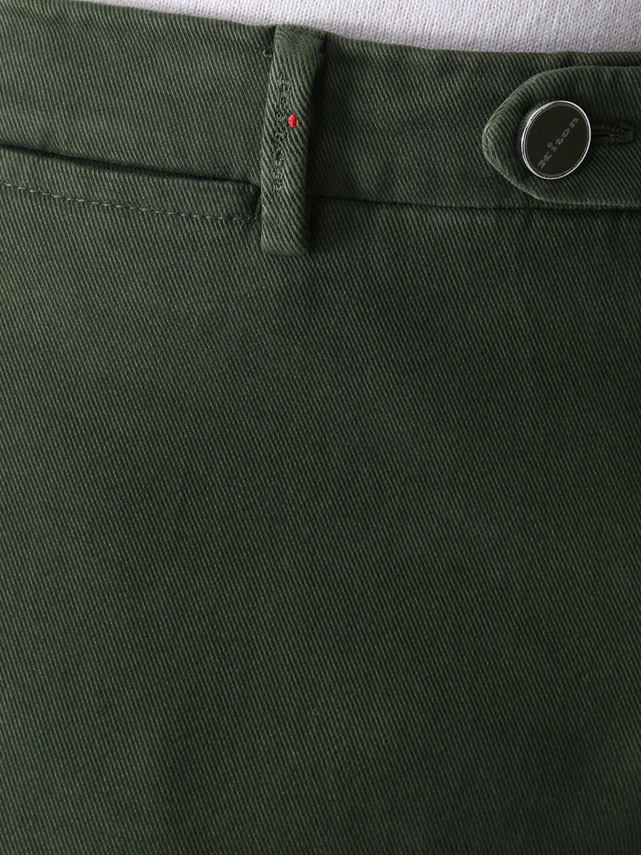 Джинсы Slim Fit хлопковые KITON UFPP79J0300B10000 Зеленый  Фото 5