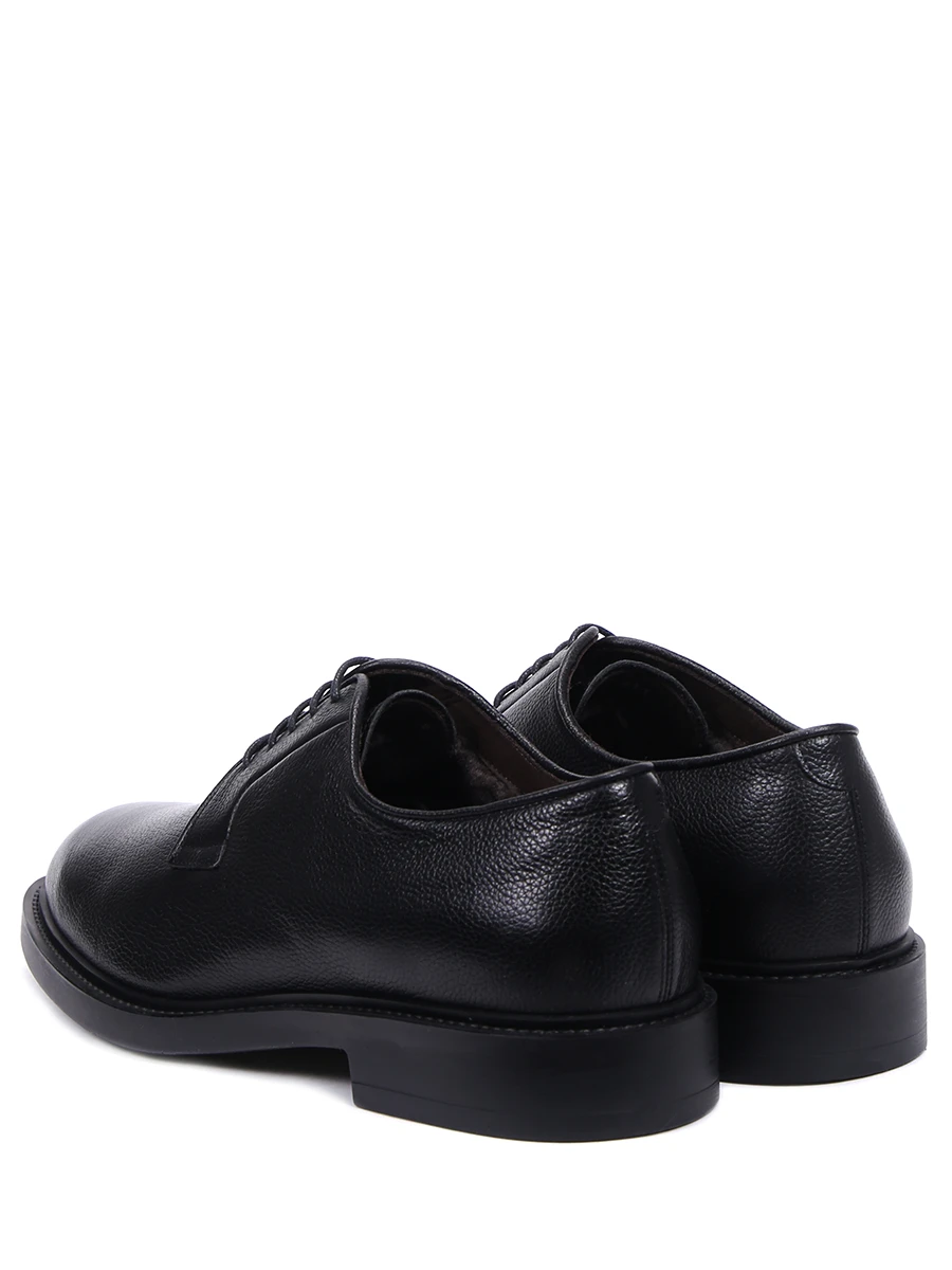 

Дерби кожаные на меху, Черный, 46865