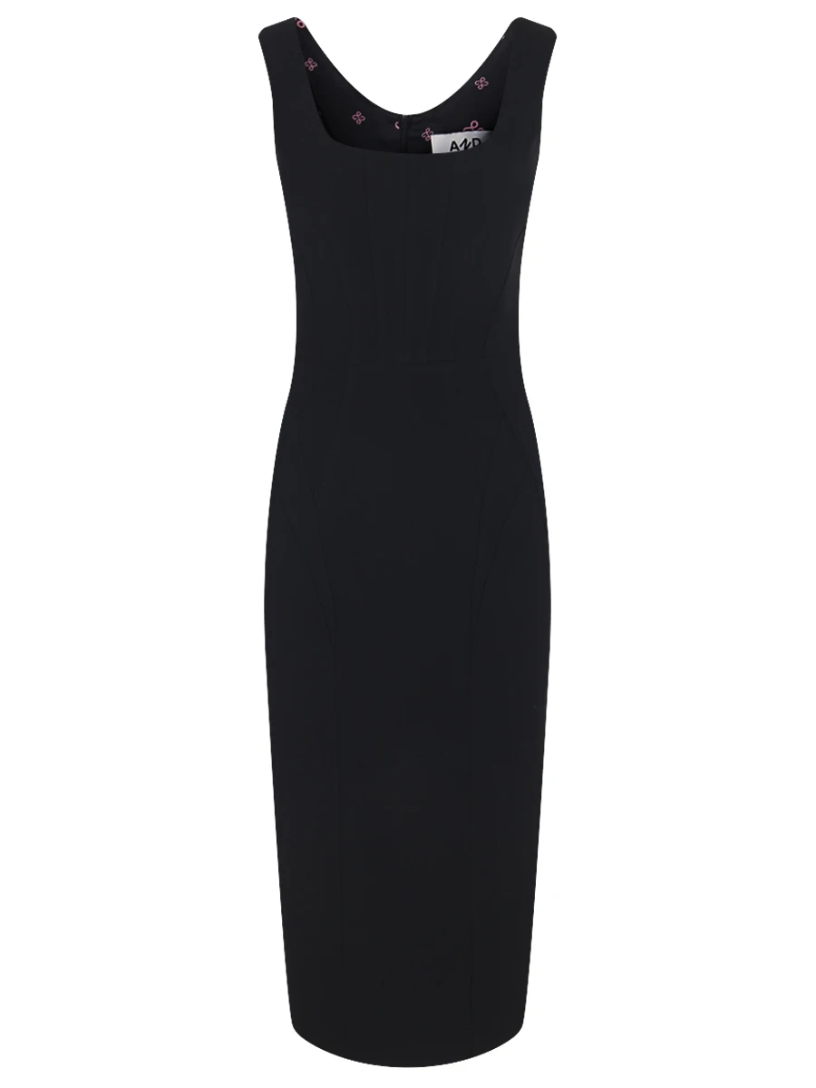 Платье-футляр однотонное AND THE BRAND D004-6003-900-W23 Черный 