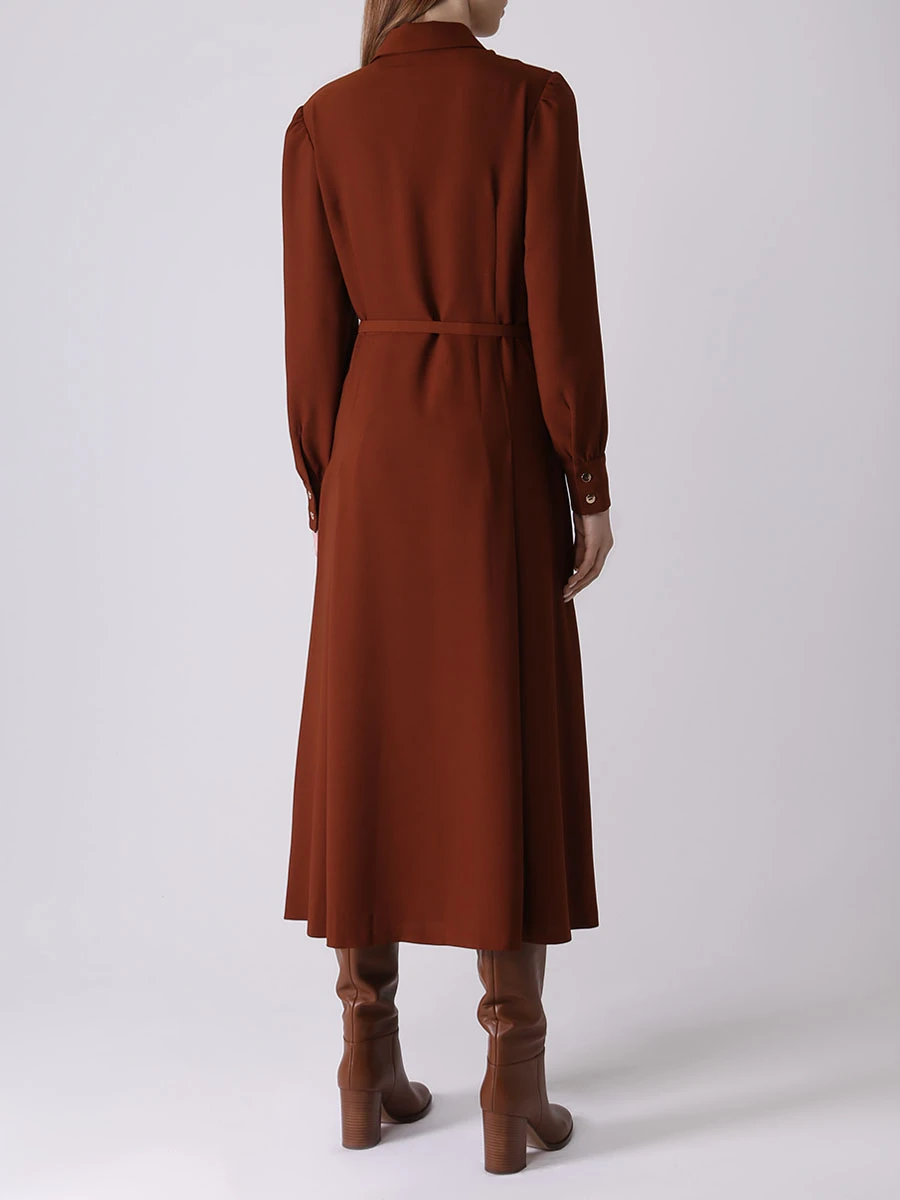 

Платье из вискозы, Коричневый, AW233528M/TRCT