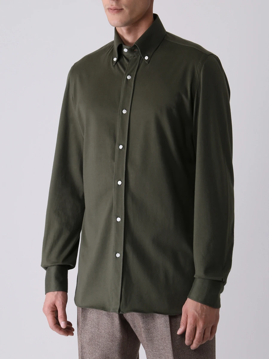 Рубашка Regular Fit хлопковая LUIGI BORRELLI SR 1303/04CAPRI/BR/VERDE, размер 52, цвет зеленый SR 1303/04CAPRI/BR/VERDE - фото 4