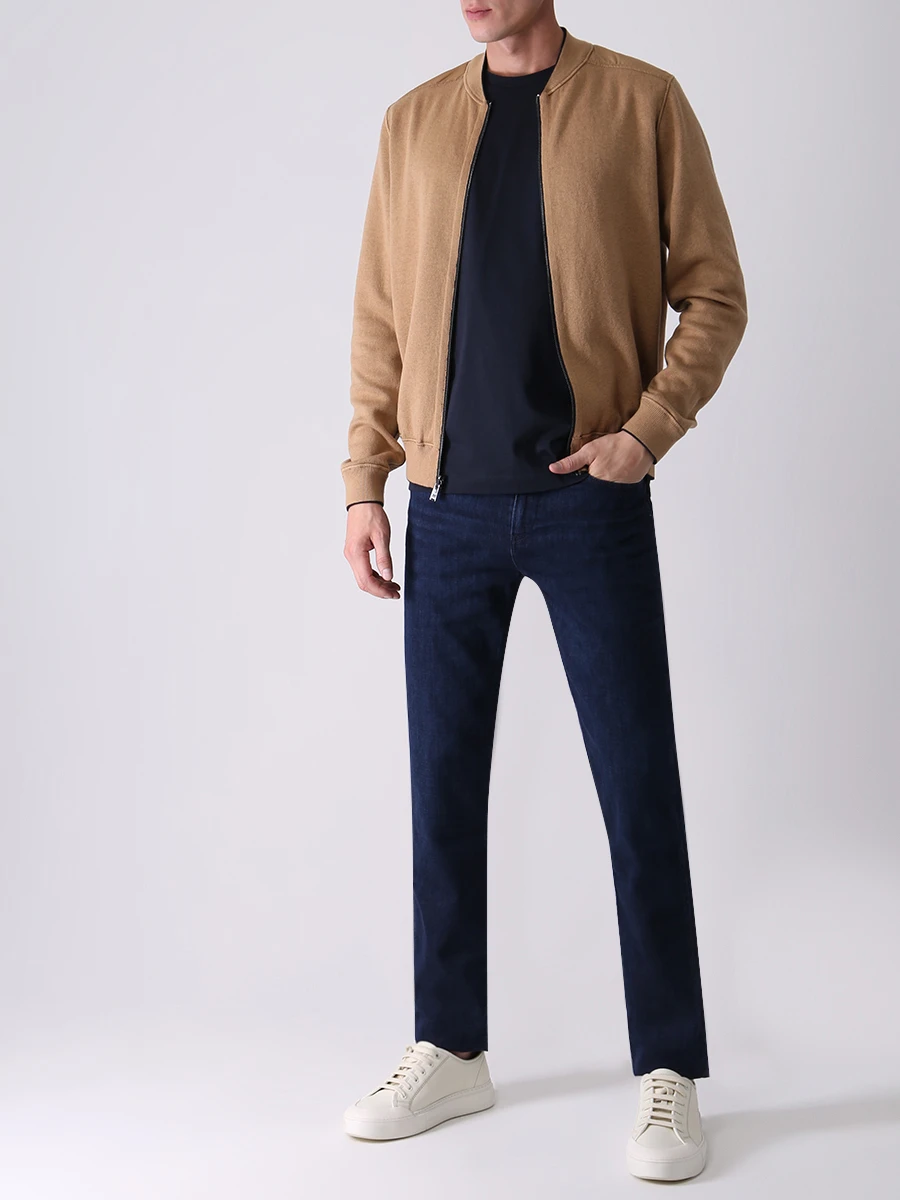 Футболка хлопковая BOSS 50468972/404 Синий  Фото 2