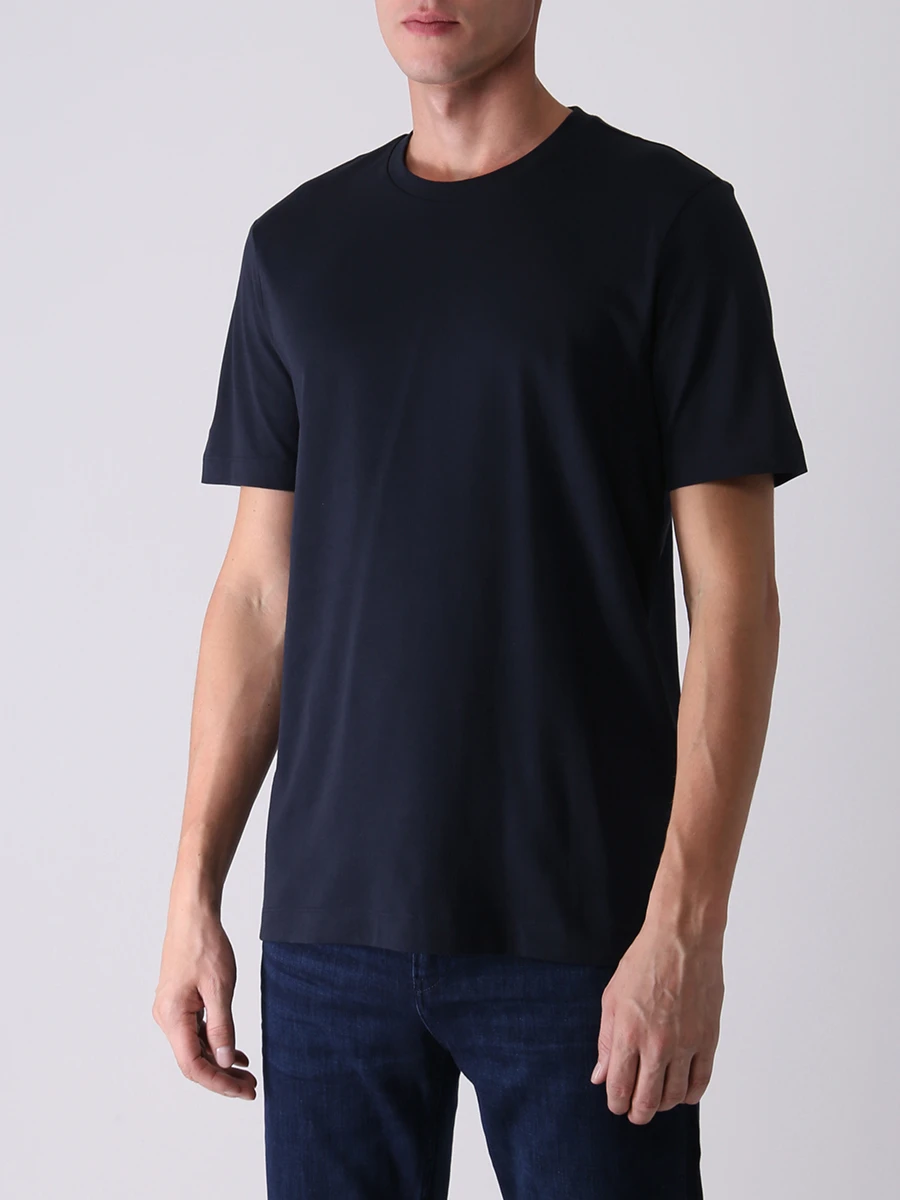 Футболка хлопковая BOSS 50468972/404 Синий  Фото 4