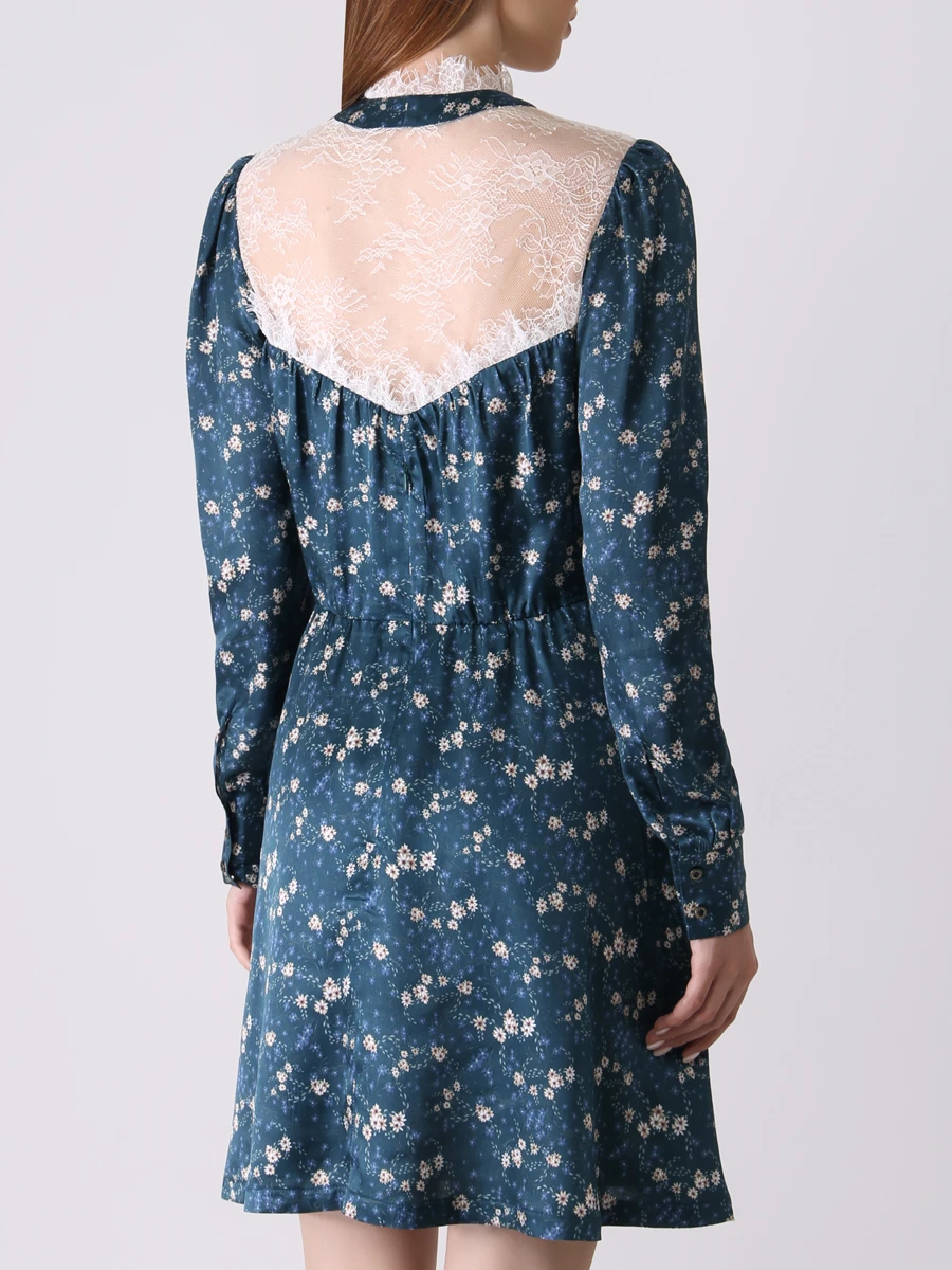 Платье хлопковое с принтом LAROOM FW23-2048 Зеленый  Фото 3