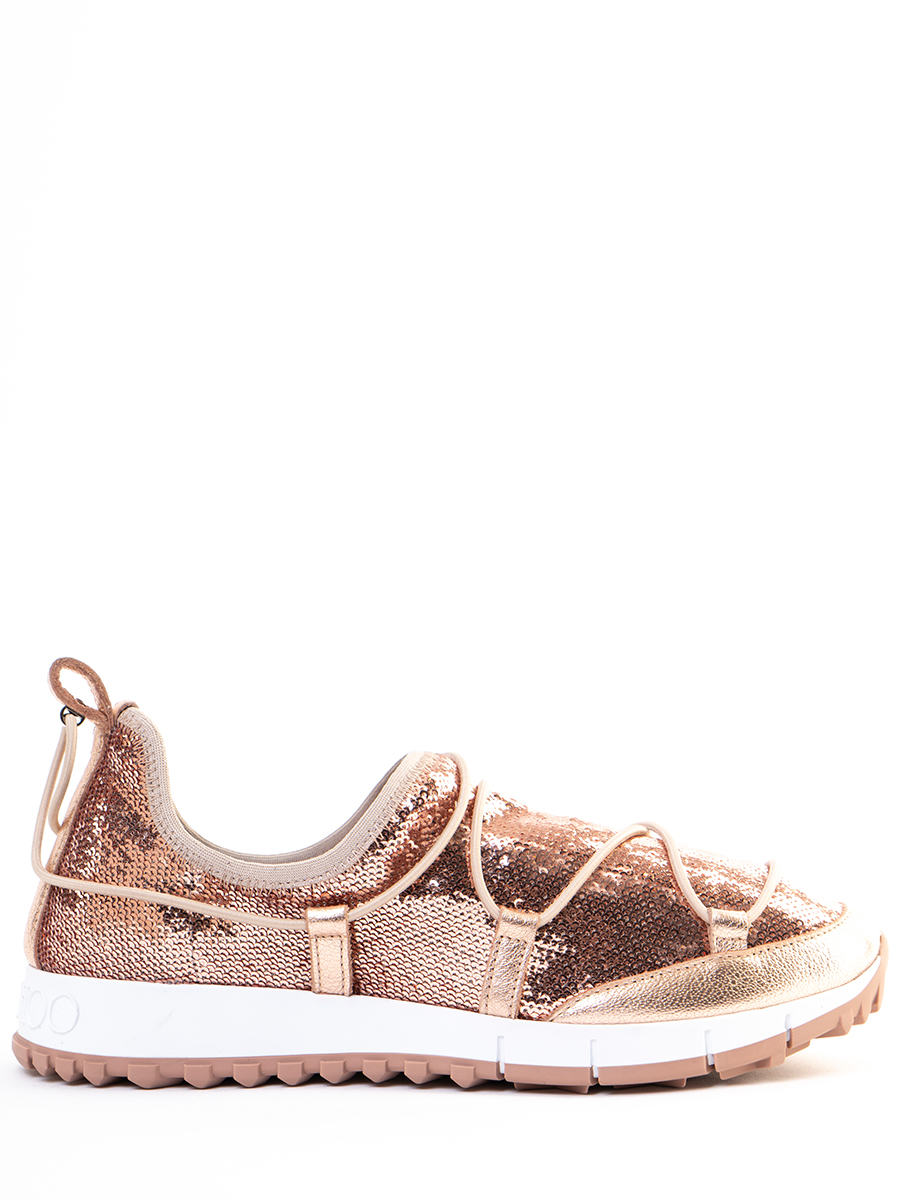Кроссовки текстильные с пайетками JIMMY CHOO