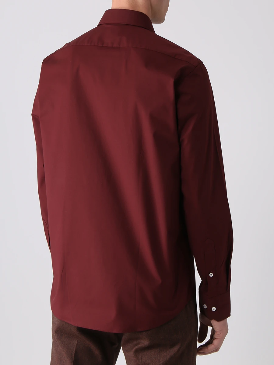 Рубашка Regular Fit хлопковая BOSS 50479577/604, размер 48, цвет бордовый 50479577/604 - фото 3