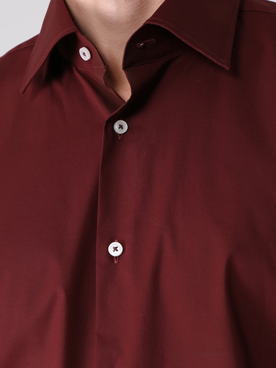 Рубашка Regular Fit хлопковая BOSS 50479577/604, размер 48, цвет бордовый 50479577/604 - фото 5