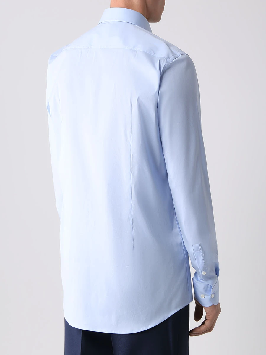 

Рубашка Slim Fit хлопковая, Голубой, 50479915/450