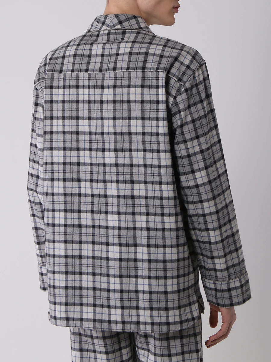 

Пижама из хлопка и шерсти, Клетка, 4600-75014/044