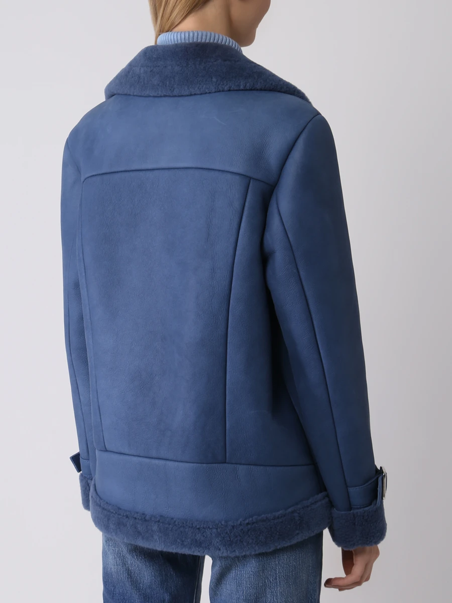 Дубленка из овчины SLAVA MASLOV WS250 Синий  Фото 3